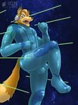  canine fox fox_mccloud male mammal moonestone nintendo pose star_fox video_games zero_suit 
