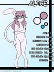  2014 3_toes alice anthro blue_eyes blush english_text female hair long_hair looking_at_viewer mew nintendo pink_body pok&eacute;mon pok&eacute;morph pussy solo standing tanukiyasha text toes video_games 