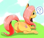  ? anus back_turned blush clitoris cloud cutie_mark equine feathers female fluttershy_(mlp) friendship_is_magic fur hair hooves horse kiriya long_hair looking_at_viewer looking_back mammal my_little_pony open_mouth outside pegasus pony presenting pussy raised_tail solo teal_eyes wings 