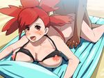  ass ass_grab asuna_(pokemon) boris_(noborhys) breasts large_breasts pokemon pokemon_oras shiny_skin shirt_lift 