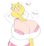  animated animated_gif blonde_hair breasts cleavage curvy gigantic_breasts theycallhimcake 