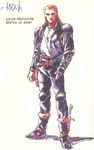  90s boots concept_art highres jacket knife leather leather_jacket m.d._geist male_focus solo 