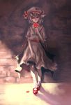  bad_id bad_pixiv_id dress flower fori hat petals red_eyes remilia_scarlet short_hair solo touhou 