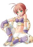  animal_ears antenna_hair bottomless breath_of_fire breath_of_fire_ii cat_ears gloves green_eyes kourourin no_pussy red_hair rinpoo_chuan short_hair solo tail 
