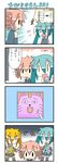  0_0 3girls 4koma :o =d ahoge akita_neru avatar_icon blonde_hair chibi_miku comic commentary crossover cursor detached_sleeves drill_hair green_hair hatsune_miku headphones kasane_teto long_hair minami_(colorful_palette) multiple_girls open_mouth pink_hair pleated_skirt side_ponytail skirt smile sweat the_thing_not_quite_sure_what_it_is thighhighs translated twin_drills twintails utau v-shaped_eyebrows vocaloid zettai_ryouiki |_| 