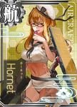  :p america belt beret blonde_hair blush bow_(weapon) breasts brown_eyes candy card_(medium) card_parody character_name commentary covered_nipples crop_top crossbow food glasses gun handgun hat holding holster hornet_(pacific) jeanex kantai_collection large_breasts lollipop long_hair mecha_musume midriff navel nipples original pacific panties personification revolver sailor_collar scope smile solo striped striped_legwear striped_panties tattoo thighhighs tongue tongue_out underwear weapon 