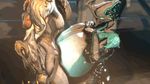  3d 3girls animated breasts ember_(warframe) futanari huge_breasts huge_penis multiple_girls nipple_insertion nipple_penetration nyx_(warframe) saryn_(warframe) suit warframe wattchewant 