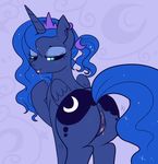  abstract_background anus back_turned bedroom_eyes blue_fur blue_hair blush clitoral_winking clitoris crown cutie_mark drooling equine feathers female friendship_is_magic fur hair hooves horn horse long_hair looking_at_viewer looking_back lulubell mammal my_little_pony pony presenting princess_luna_(mlp) pussy pussy_juice raised_tail saliva smile solo teal_eyes tongue tongue_out wet_pussy wiggle winged_unicorn wings 