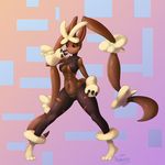  2014 breasts drxsmokey female lagomorph looking_at_viewer lopunny mammal mega_evolution mega_lopunny nintendo pok&eacute;mon rabbit solo spread_legs spreading video_games 