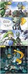  blue_eyes canine english_text female hyrule_warriors imp link male mammal midna red_eyes shield stupjam sword text the_legend_of_zelda tsundere twilight_princess video_games weapon wolf yellow_sclera 