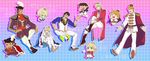  antonio_lopez barnaby_brooks_jr blonde_hair brown_hair cape crown formal ivan_karelin kaburagi_t_kotetsu keith_goodman mamemo_(daifuku_mame) multiple_boys tiger_&amp;_bunny toggles vest 