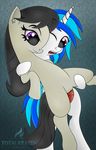  dildo duo equine friendship_is_magic from_behind horse mammal my_little_pony octavia_(mlp) pony sex_toy strapon total-krazen vinyl-scratch 