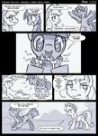  &lt;3 2014 applejack_(mlp) black_and_white comic cowboy_hat cutie_mark dialog doll dress earth_pony english_text equine female freckles friendship_is_magic gsphere hat horn horse mammal monochrome my_little_pony outside pony shining_armor_(mlp) text tree twilight_sparkle_(mlp) unicorn winged_unicorn wings 
