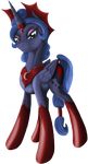  2014 alpha_channel equine female feral friendship_is_magic horn horse mammal my_little_pony nalesia pony princess_luna_(idw) princess_luna_(mlp) solo winged_unicorn wings 