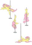  butt cutie_mark dancing equine female fluttershy_(mlp) friendship_is_magic fur hair horse looking_at_viewer mammal my_little_pony pole pole_dancing pony wings 