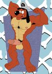  2014 4_toes abs anthro anti_dev armpit_hair balls biceps big_balls big_muscles big_penis canine collar dog erection fur hat heathcliff_&amp;_the_catillac_cats leroy_(catillac_cats) male mammal muscles nipples nude pecs penis precum pubes solo standing toes 