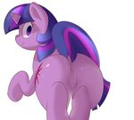  anus big_butt butt cutie_mark derpah equine friendship_is_magic fur hair horn looking_at_viewer looking_back mammal my_little_pony plain_background purple_eyes purple_fur purple_hair pussy raised_tail smile solo twilight_sparkle_(mlp) unicorn 