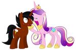  2014 absurd_res alpha_channel equine female feral friendship_is_magic hi_res horn horse kiss_mark kissing male mammal masemj my_little_pony original_character pony princess_cadance_(mlp) unicorn winged_unicorn wings 