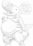 anthro belly cetacean chubby dialog english_text erection male mammal marine open_mouth overweight penis prehensile_penis salamander_(artist) solo sperm_whale text whale 