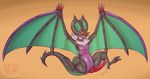  2014 big_ears big_penis collar cum cum_string fangs feral front_view genital_slit long_penis looking_down male noivern penis rathmutatio slit solo spread_arms spread_legs spreading tongue tongue_out two_toes wings 