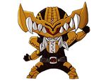  belt chibi kamen_rider kamen_rider_den-o_(series) kamen_rider_gaoh kaos male_focus solo teeth 