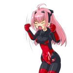  ach angry bad_id bad_pixiv_id blush busou_shinki clenched_hands dd_(ijigendd) doll_joints long_hair pink_hair solo 
