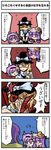  4koma :&lt; :x =_= blonde_hair blush bug color_connection comic fly fukujima_kiwi hair_color_connection hieda_no_akyuu insect kirisame_marisa komeiji_satori misunderstanding multiple_girls patchouli_knowledge tears touhou translated 