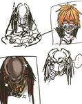  ! aqua_eyes arrancar bleach blonde_hair nameo_(judgemasterkou) predator predator_(film) predator_(movie) reading rough tier_harribel 