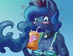  &lt;3 2014 anthro breasts cleavage clothed clothing drinking equine female friendship_is_magic horn horse mammal my_little_pony pony princess_celestia_(mlp) princess_luna_(mlp) princess_molestia_(mlp) skimpy solo winged_unicorn wings zwitterkitsune 