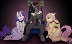  2014 anthro anthrofied anuvia balls bdsm blush bondage bound breasts butt collar cutie_mark equine female fluttershy_(mlp) friendship_is_magic hair horn king_sombra_(mlp) kneeling leash male mammal my_little_pony nipples nude penis rarity_(mlp) submissive 