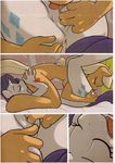  69 ajin applejack_(mlp) clothed clothing dialog english_text female fingering friendship_is_magic lesbian my_little_pony oral oral_sex rarity_(mlp) sex skimpy text vaginal vaginal_fingering 