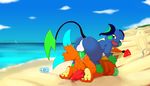  beach buizel kaidabuizel lotion lube nintendo penetration pikkun pok&eacute;mon raichu redemption3445 sand seaside tongue tongue_out video_games 