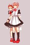  alternate_costume bad_id bad_pixiv_id blush crossdressing enmaided free! full_body high_speed! maid maid_headdress male_focus multiple_boys ohina pink_hair red_eyes red_hair shigino_kisumi shiina_asahi smile tears 