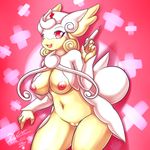  anthro anthrofied audino big_breasts breasts chubby female mega_audino mega_evolution mnxenx001 nintendo nude nurse open_mouth pok&eacute;mon pussy red_eyes solo syringe video_games wide_hips 