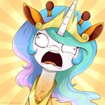  2014 equine evehly female feral friendship_is_magic giraffe horn horse hybrid mammal my_little_pony pony princess_celestia_(mlp) solo winged_unicorn wings 