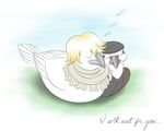  2012 avian birds blonde_hair couple dracovar_valeford duo english_text hair hat scarf sleeping tagme text 