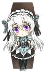  chaika_trabant chibi coffin full_body hair_ornament hairband hitsugi_no_chaika lolita_hairband long_hair looking_at_viewer open_mouth purple_eyes ryokuya silver_hair solo standing 