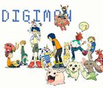  6+boys blonde_hair blue_hair brown_hair computer digimon digimon_adventure digimon_tamers gabumon glasses goggles goggles_on_head gomamon guardromon guilmon hat heart hood hoodie ishida_yamato izumi_koushirou kido_jou laptop letter li_jianliang lopmon makino_ruki matsuda_takato multiple_boys on_head orange_shirt pixelated ponytail red_hair renamon shiota_hirokazu shirt sweatdrop t_k_g takaishi_takeru tentomon terriermon tokomon visor_cap 