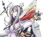  bad_id bad_pixiv_id blood breasts commentary_request glowing glowing_eyes heads-up_display headset kantai_collection large_breasts lavender_skin long_hair looking_at_viewer machinery mecha_musume monster neckerchief original pale_skin personification phalanx_ciws pun saizu_nitou_gunsou school_uniform serafuku sh-60_seahawk shinkaisei-kan simple_background smirk ta-class_battleship teeth thumbs_down upper_body uss_ticonderoga_(cg-47) white_background yellow_eyes 