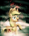  2014 applejack_(mlp) cute equine female feral friendship_is_magic horse mammal my_little_pony pony pshyzo scared 