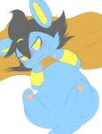  2014 ambiguous_gender blush carm feral luxio nintendo paws pok&eacute;mon video_games yellow_eyes 