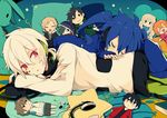  1girl amamiya_hibiya amesawa_mokke bad_id bad_pixiv_id blue_hair character_doll closed_eyes ene_(kagerou_project) headphones kagerou_project kano_shuuya kido_tsubomi kisaragi_momo kisaragi_shintarou konoha_(kagerou_project) kozakura_marry long_hair red_eyes seto_kousuke short_ponytail sleeping twintails 