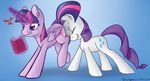  2014 book cutie_mark drahgoon duo equine eyes_closed female friendship_is_magic fur hair horn insertion lesbian levitation magic mammal my_little_pony penetration purple_eyes purple_fur purple_hair rarity_(mlp) standing twilight_sparkle_(mlp) unicorn white_fur winged_unicorn wings 