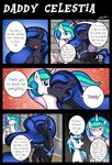  2014 :o comic cutie_mark english_text equine feral friendship_is_magic fur hair horn horse mammal my_little_pony nightmare_moon_(mlp) paper_(mlp) pony princess_celestia_(mlp) text vavacung winged_unicorn wings 