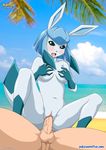  &lt;3 anthro balls bbmbbf blue_hair blush eeveelution female glaceon hair human interspecies looking_at_viewer male mammal nintendo nude on_top open_mouth penetration penis pok&eacute;mon pokepornlive pussy reverse_cowgirl_position sex short_hair straight vaginal vaginal_penetration video_games 