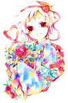  highres komeiji_satori legomaru pink_hair red_eyes short_hair solo touhou traditional_media watercolor_(medium) 