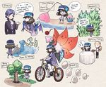  2girls bicycle black_hair blue_eyes comic ditto egg english fishing gameplay_mechanics gen_1_pokemon gen_3_pokemon gen_5_pokemon gen_6_pokemon ground_vehicle gulpin hat inkay lapras lotad luvdisc multiple_girls obo pantyhose pokemon pokemon_(creature) pokemon_(game) pokemon_xy serena_(pokemon) short_hair themed_object volcarona waitress_(pokemon) yarn yarn_ball zubat 