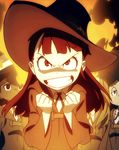  akko_kagari angry animated animated_gif brown_hair fire hat little_witch_academia witch_hat 