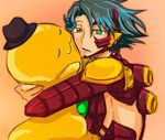  1boy :3 armor artist_request cheese-kun code_geass green_eyes hat heterochromia hirotatiriku hug jeremiah_gottwald male male_focus orange_eyes short_hair solo 