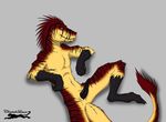  cheetahlover dinosaur genital_slit legion_(character) long_tail looking_at_viewer male penis raptor scalie slit solo 